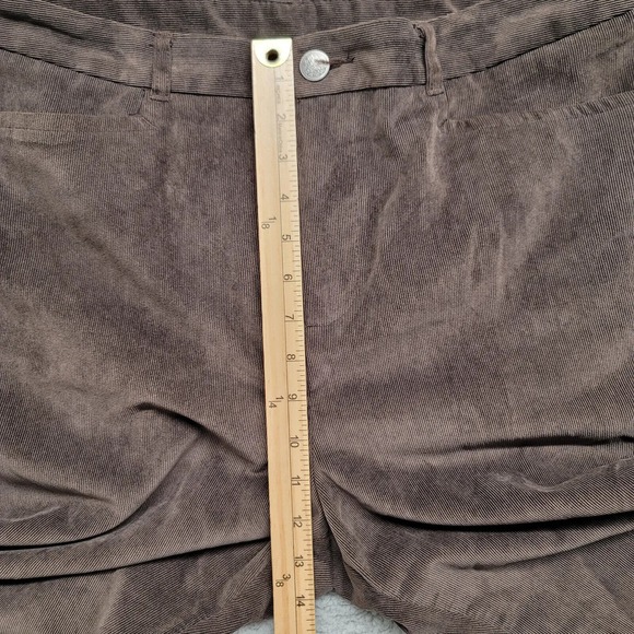 Christopher Banks Pants Womens 14 Brown Corduroy Flat Front Casual Pockets - Picture 14 of 14